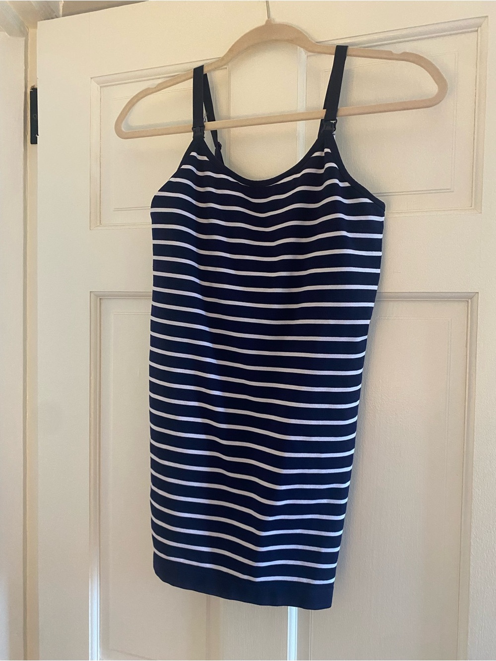 Navy & White Striped NursingTank